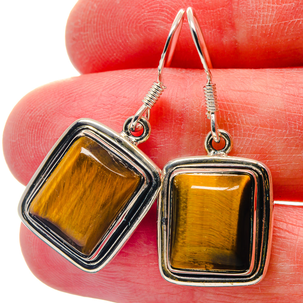 Tiger Eye Earrings handcrafted by Anasilvercos - EARR423335
