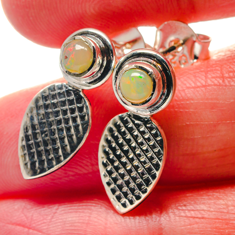 Ethiopian Opal Earrings handcrafted by Anasilvercos - EARR423343