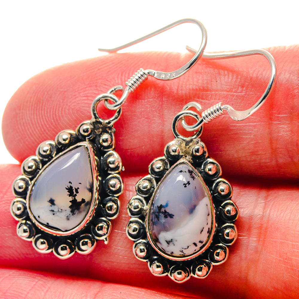 Dendritic Opal Earrings handcrafted by Anasilvercos - EARR423348