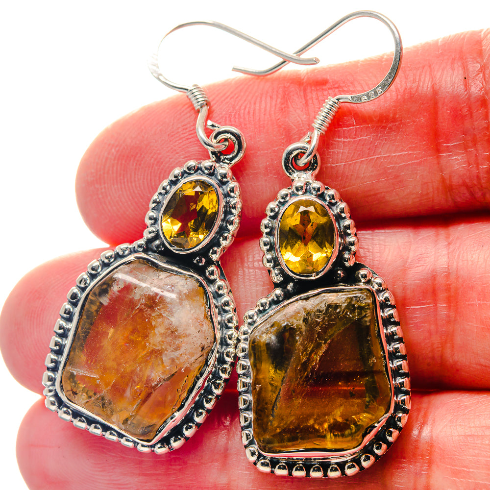 Citrine Earrings handcrafted by Anasilvercos - EARR423350