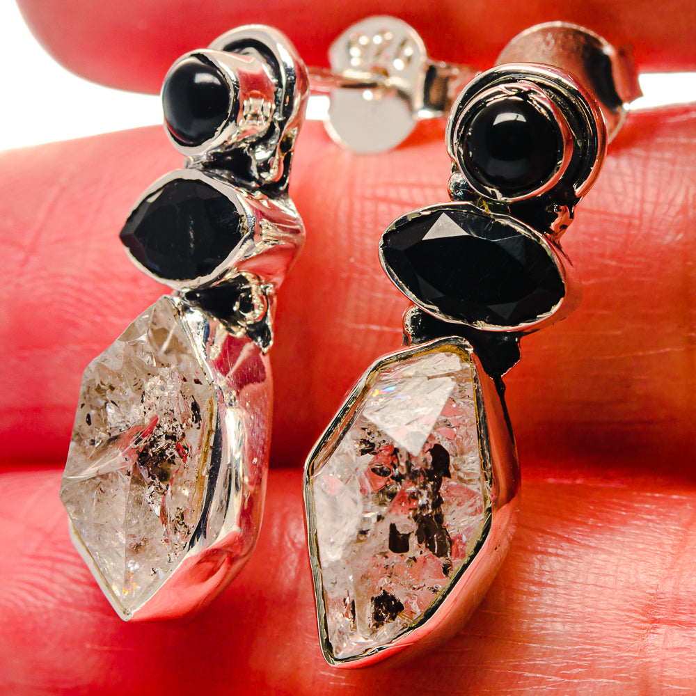 Herkimer Diamond Earrings handcrafted by Anasilvercos - EARR423358
