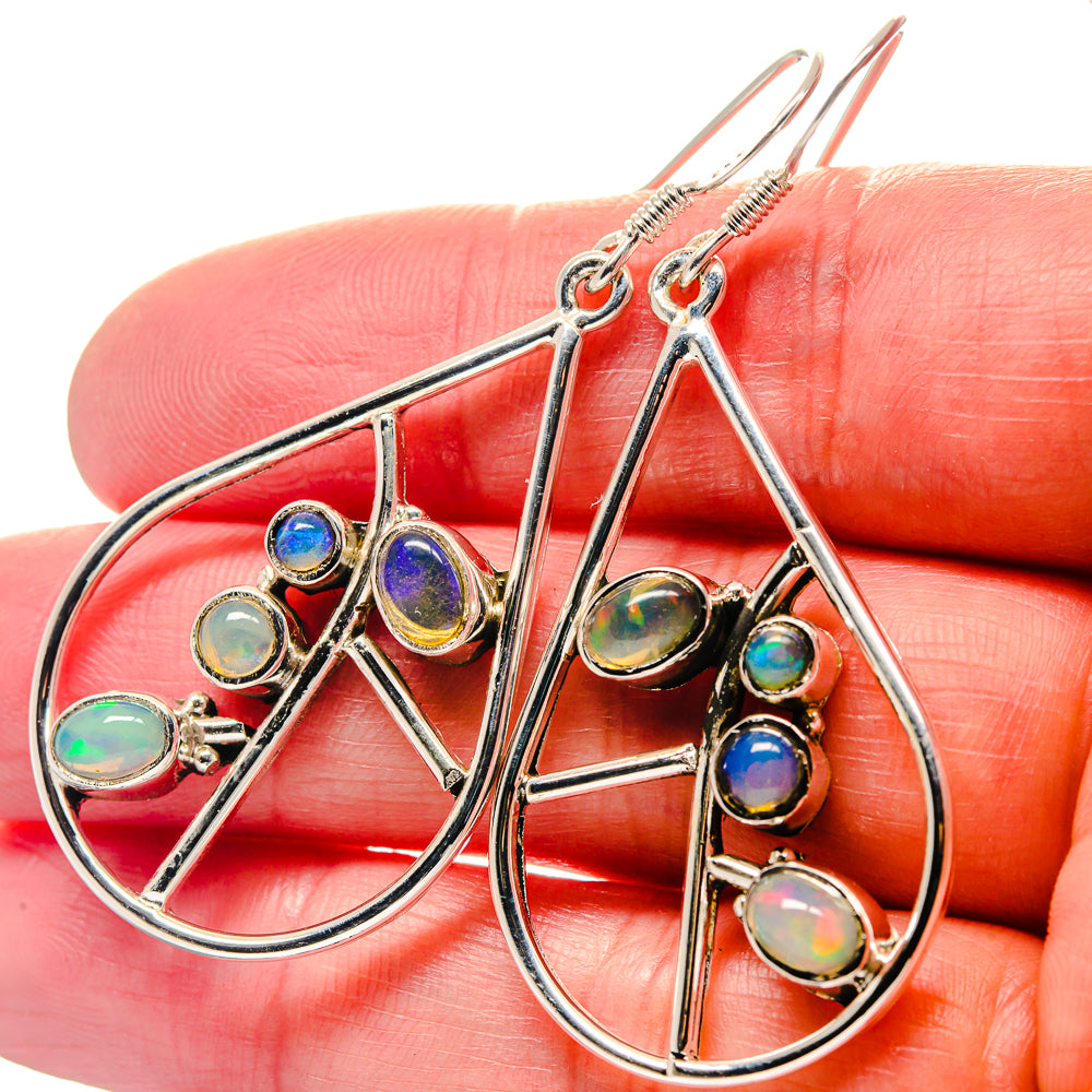 Ethiopian Opal Earrings handcrafted by Anasilvercos - EARR423359