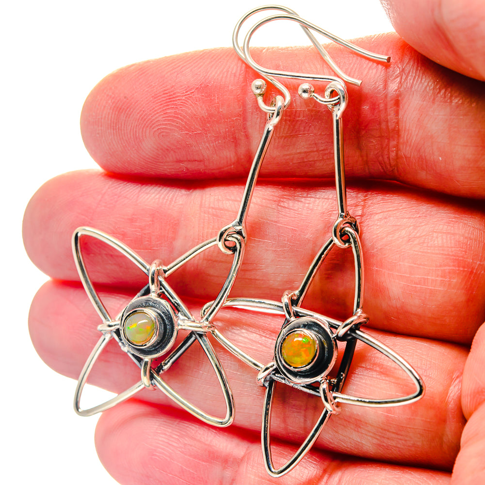 Ethiopian Opal Earrings handcrafted by Anasilvercos - EARR423364