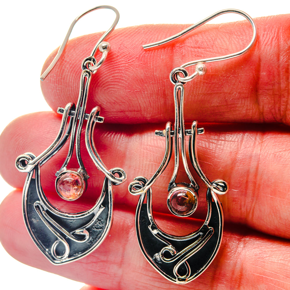 Pink Tourmaline Earrings handcrafted by Anasilvercos - EARR423377