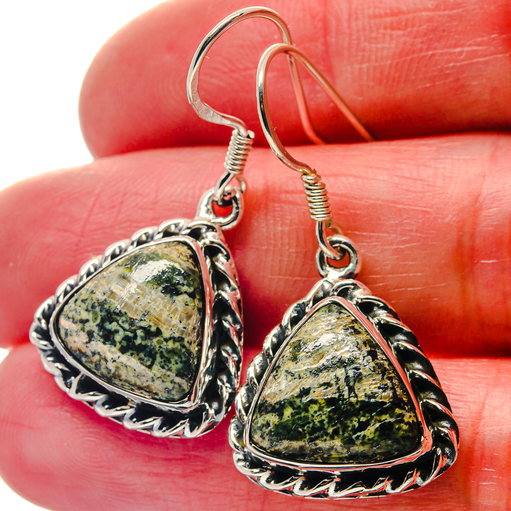 Lizard Jasper Earrings handcrafted by Anasilvercos - EARR423378