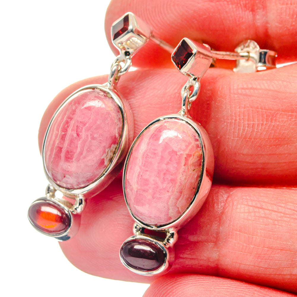Rhodochrosite Earrings handcrafted by Anasilvercos - EARR423386