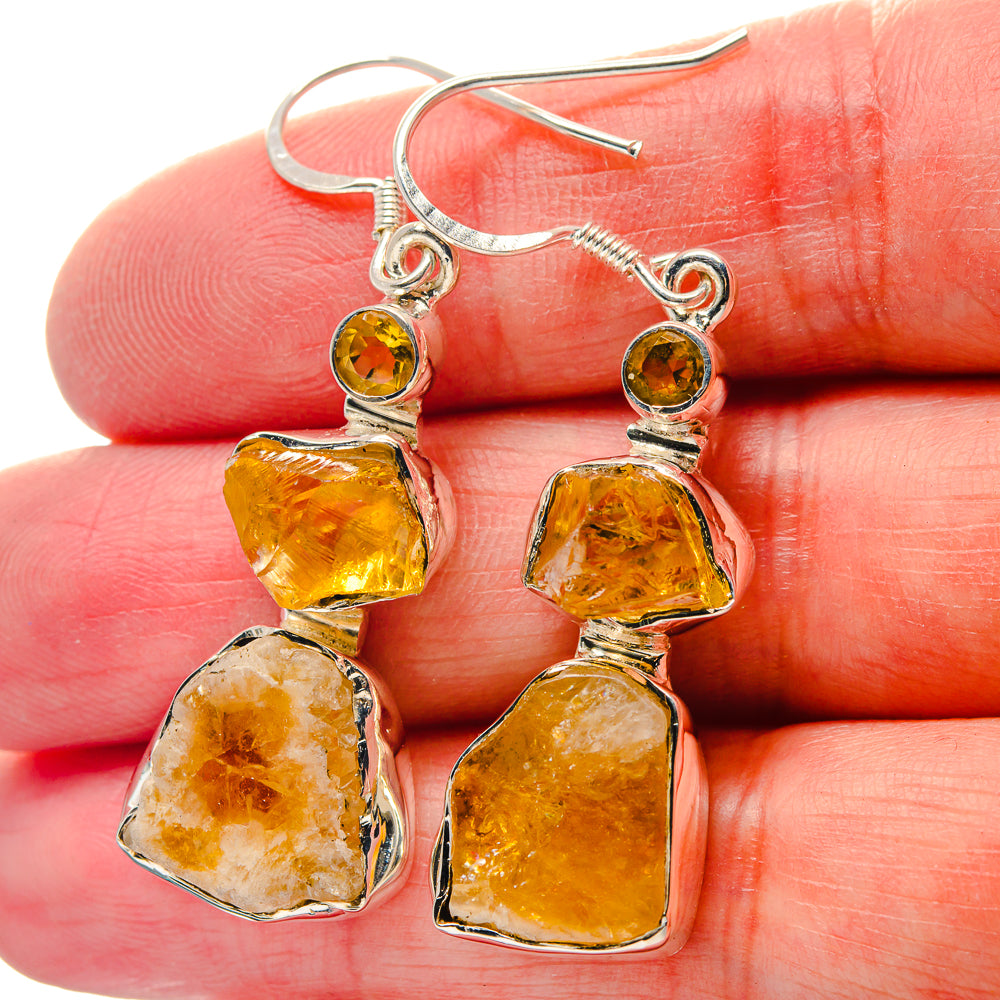 Citrine Earrings handcrafted by Anasilvercos - EARR423390