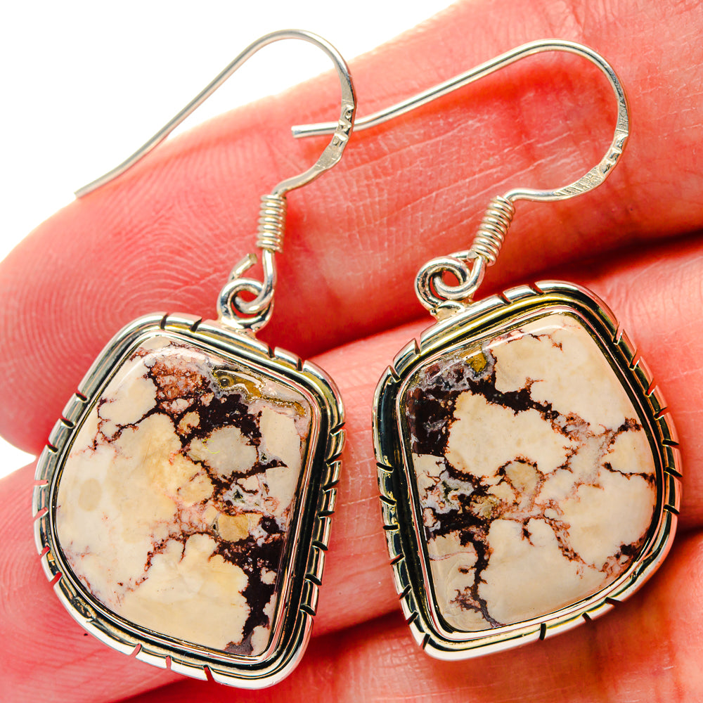 Wild Horse Jasper Earrings handcrafted by Anasilvercos - EARR423393