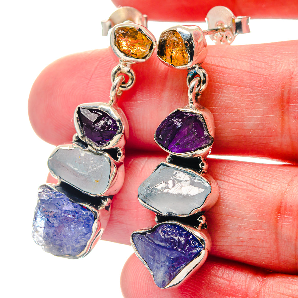 Tanzanite Earrings handcrafted by Anasilvercos - EARR423395