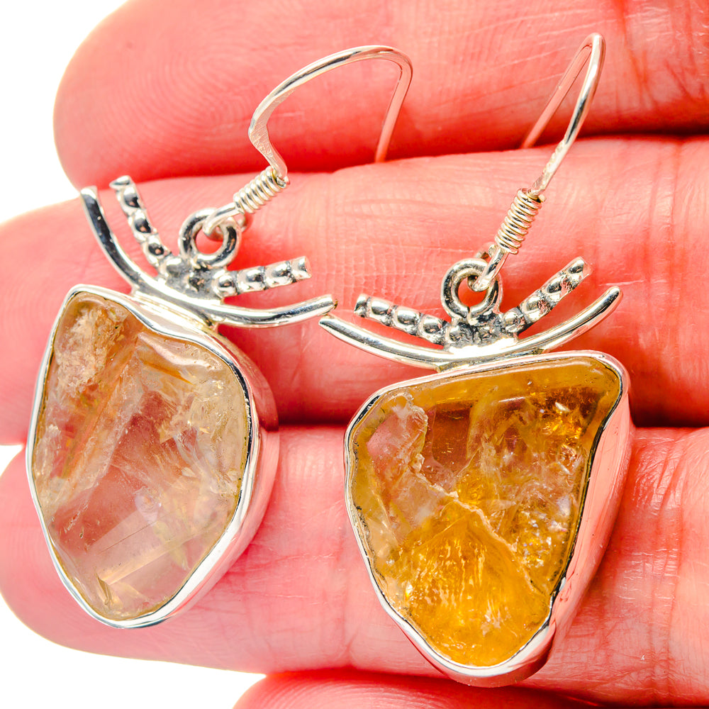 Citrine Earrings handcrafted by Anasilvercos - EARR423411