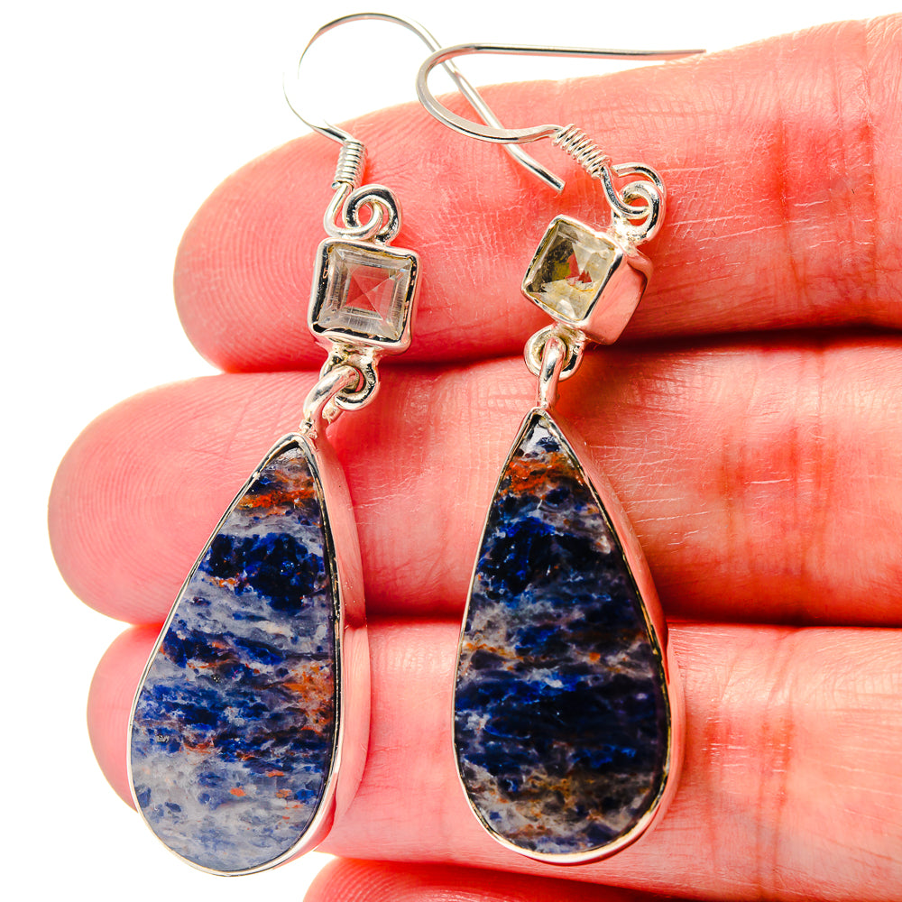 Sodalite Earrings handcrafted by Anasilvercos - EARR423413