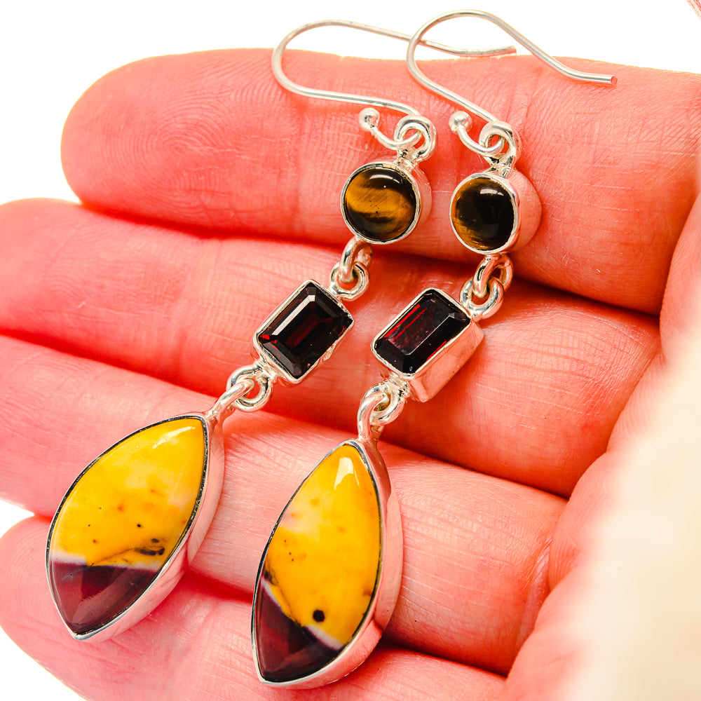 Laguna Lace Agate Pendants handcrafted by Anasilvercos - EARR423443