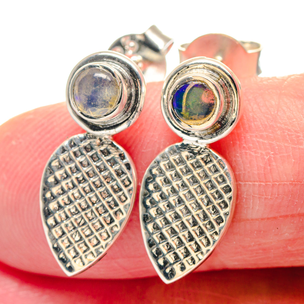Spectro Pyrite Druzy Pendants handcrafted by Anasilvercos - EARR423452