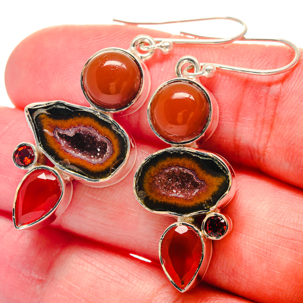 Ammolite Pendants handcrafted by Anasilvercos - EARR423468