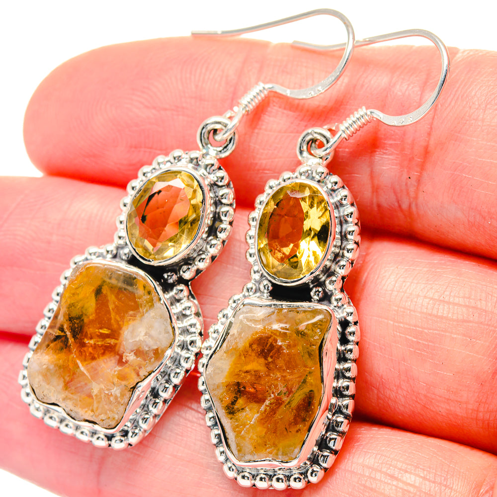 Citrine Earrings handcrafted by Anasilvercos - EARR423531