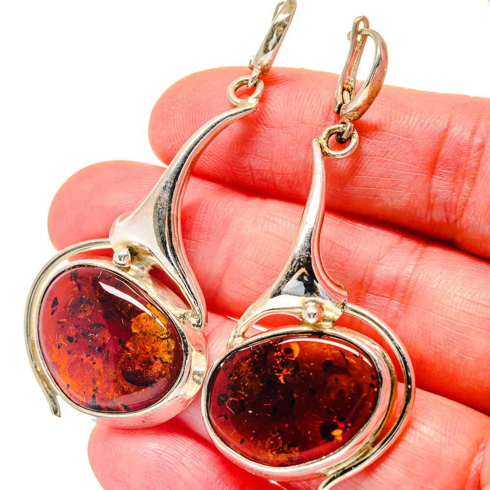 Baltic Amber Earrings handcrafted by Anasilvercos - EARR423556
