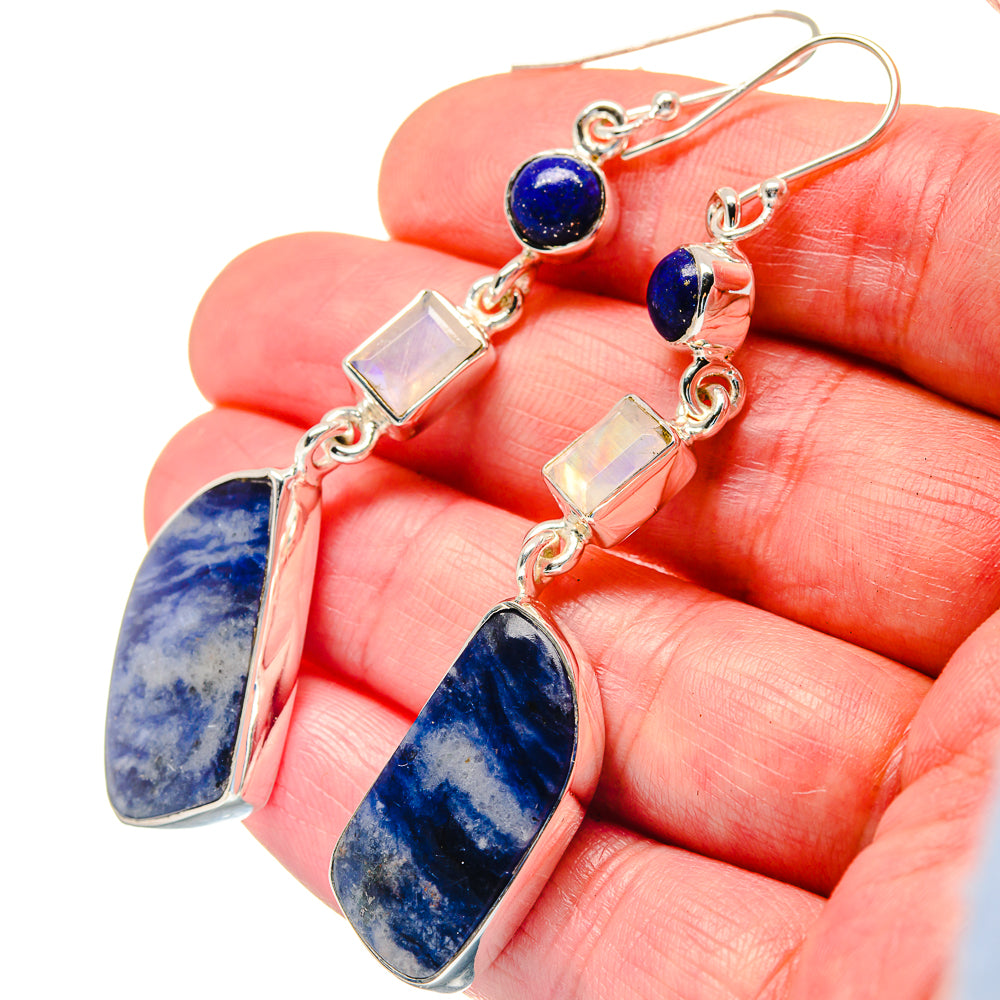 Sodalite Earrings handcrafted by Anasilvercos - EARR423566