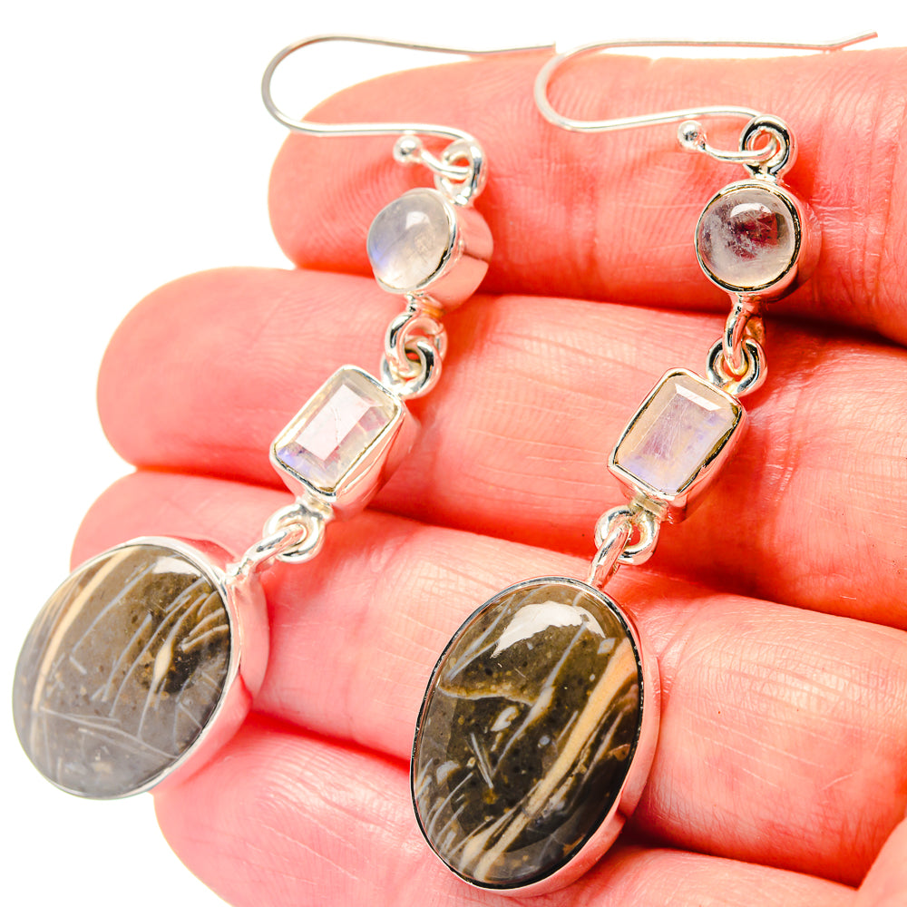 Peanut Wood Jasper Earrings handcrafted by Anasilvercos - EARR423567