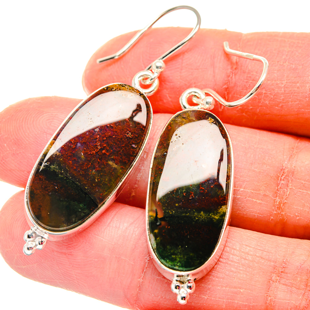 Bloodstone Earrings handcrafted by Anasilvercos - EARR423767