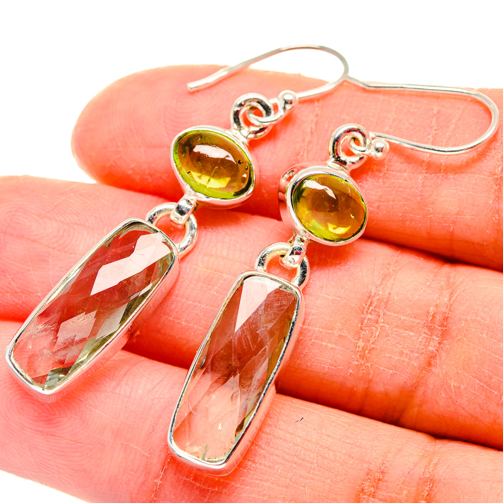 Green Amethyst Earrings handcrafted by Anasilvercos - EARR423768