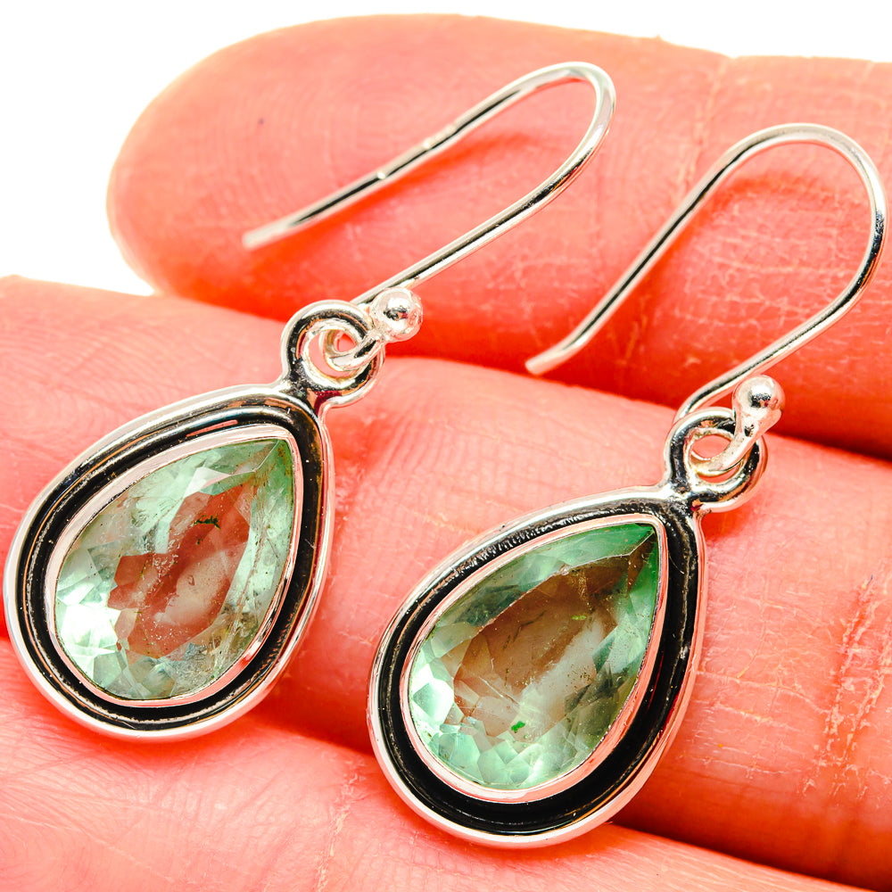 Green Fluorite Earrings handcrafted by Anasilvercos - EARR423771