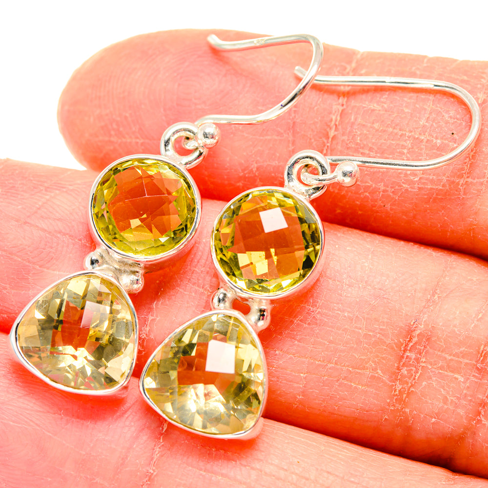 Citrine Earrings handcrafted by Anasilvercos - EARR423774