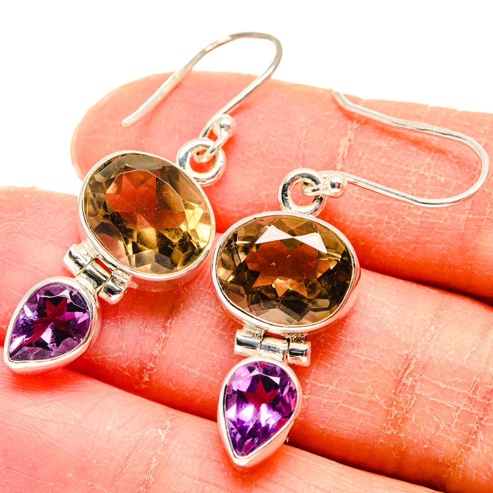 Smoky Quartz Earrings handcrafted by Anasilvercos - EARR423780