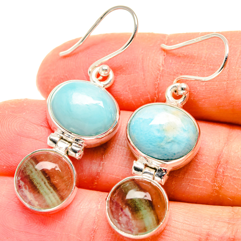Larimar Earrings handcrafted by Anasilvercos - EARR423797