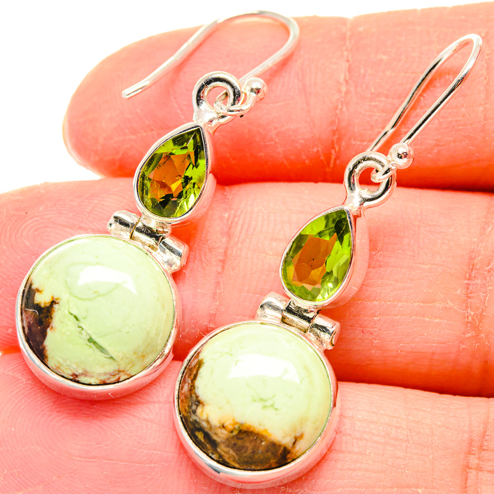 Lemon Chrysoprase Earrings handcrafted by Anasilvercos - EARR423812