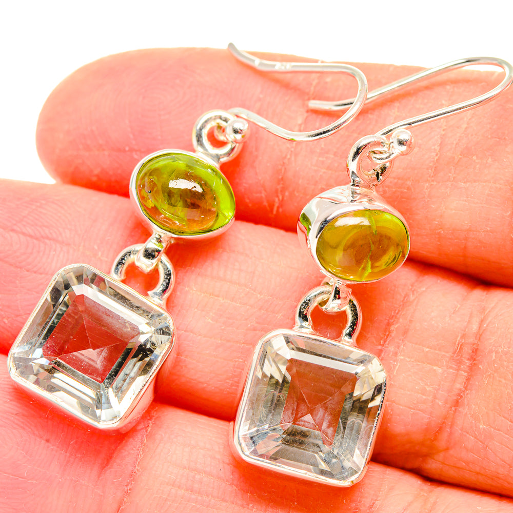 Green Amethyst Earrings handcrafted by Anasilvercos - EARR423814