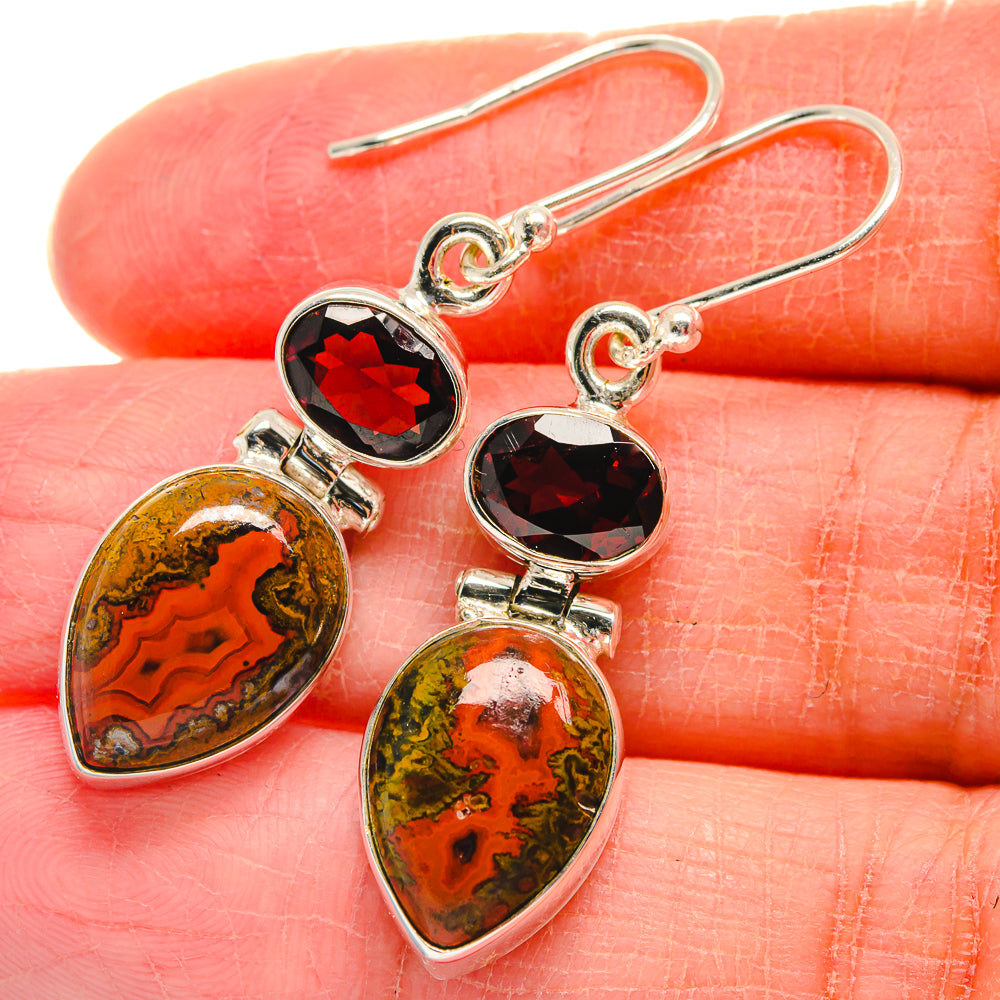 Moroccan Agate Earrings handcrafted by Anasilvercos - EARR423815