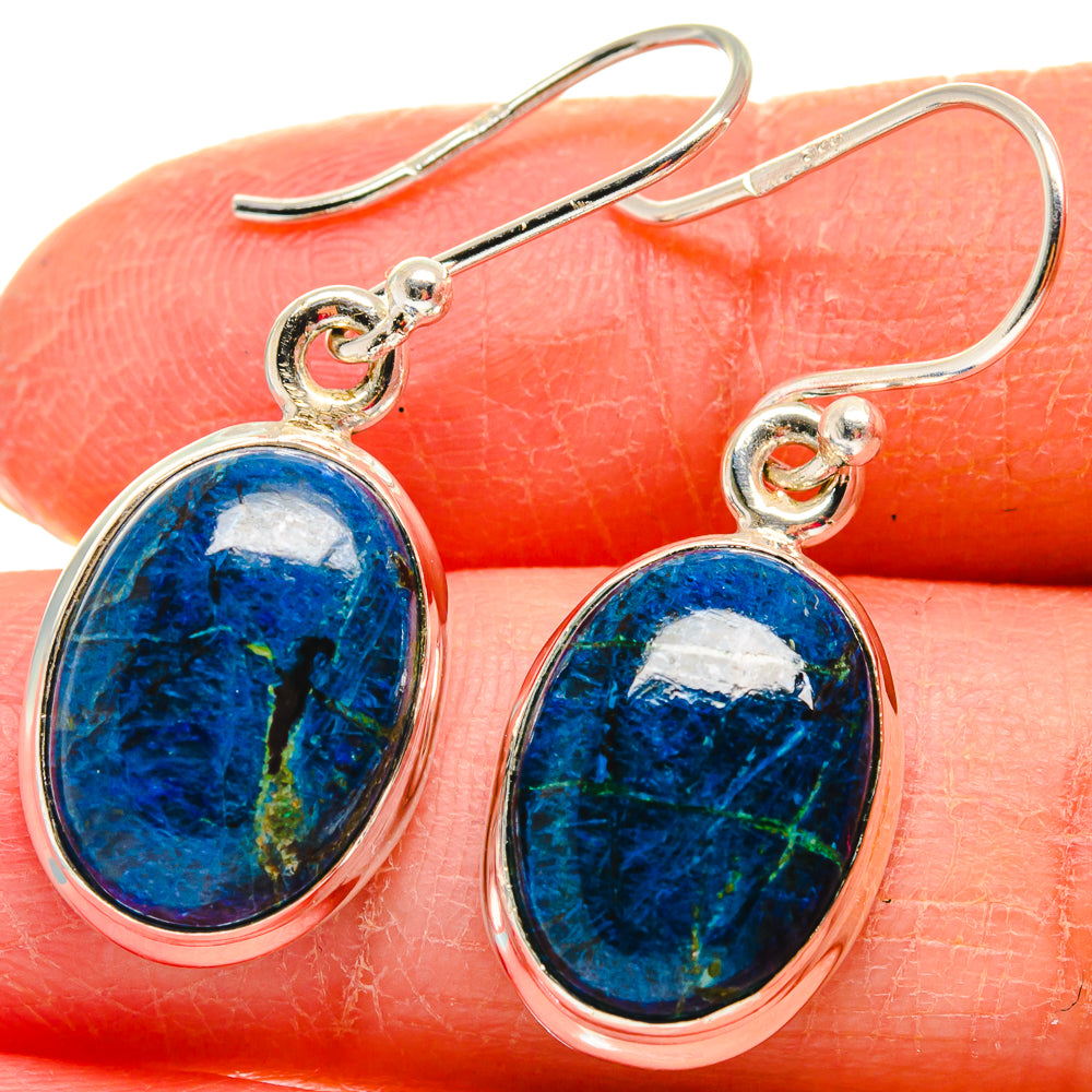 Shattuckite Earrings handcrafted by Anasilvercos - EARR423821