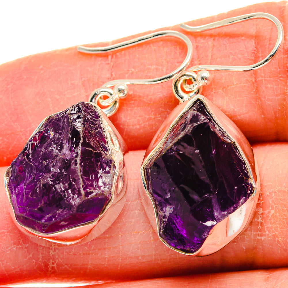 Amethyst Earrings handcrafted by Anasilvercos - EARR423848