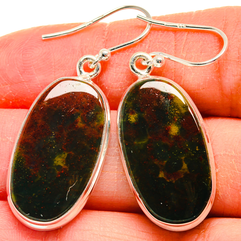 Bloodstone Earrings handcrafted by Anasilvercos - EARR423855