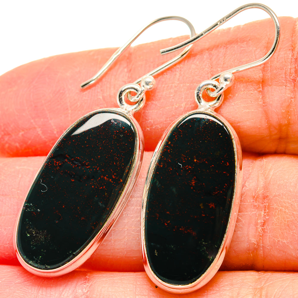 Bloodstone Earrings handcrafted by Anasilvercos - EARR423879