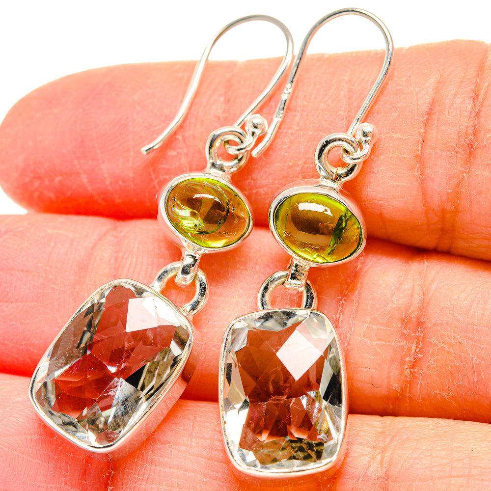 Green Amethyst Earrings handcrafted by Anasilvercos - EARR423880