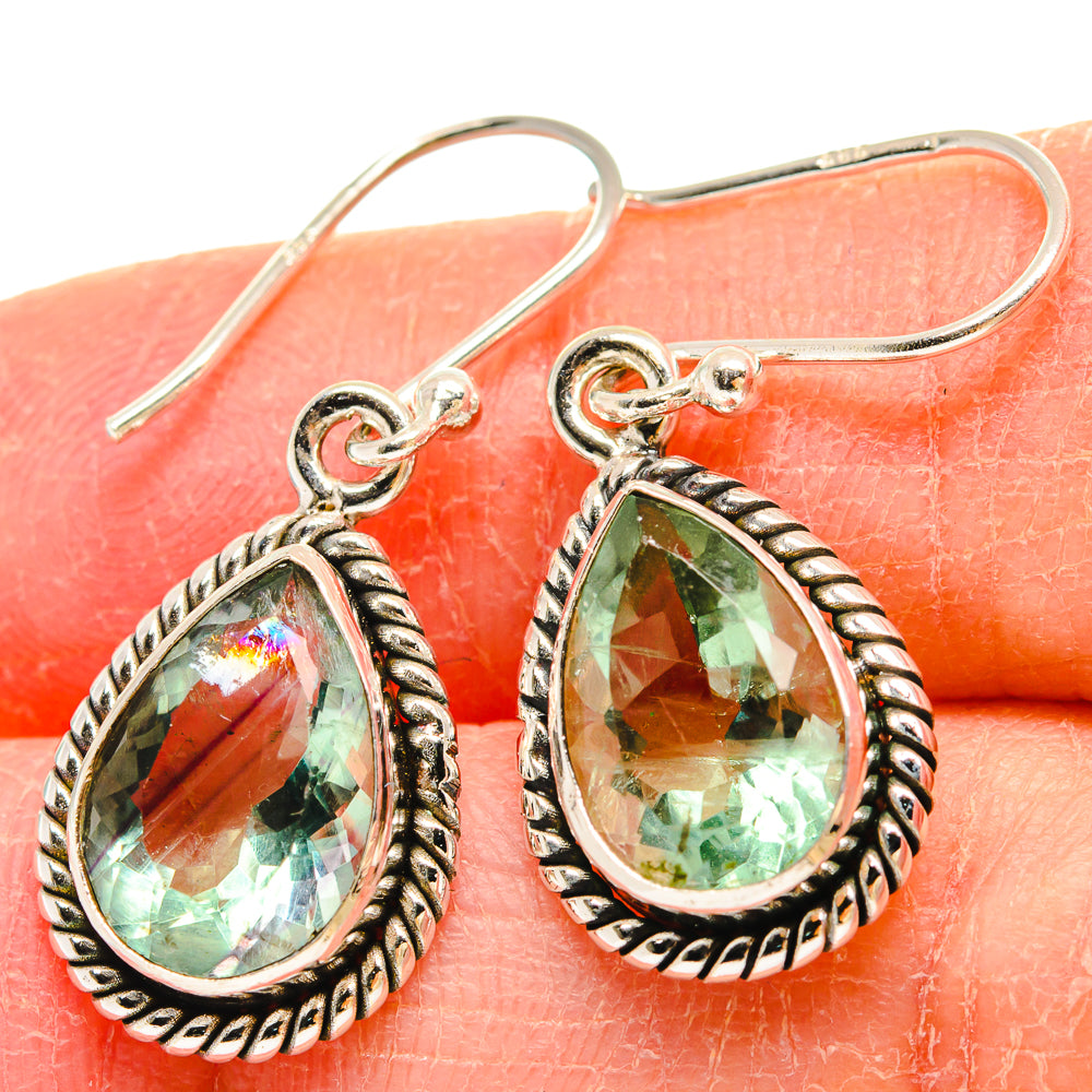 Green Fluorite Earrings handcrafted by Anasilvercos - EARR423883