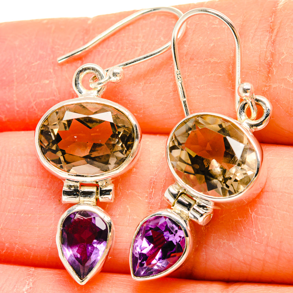 Smoky Quartz Earrings handcrafted by Anasilvercos - EARR423889