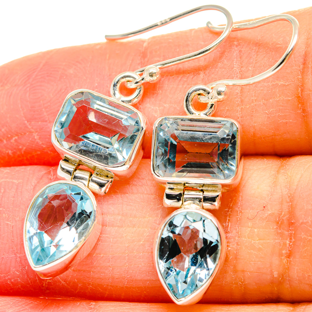 Blue Topaz Earrings handcrafted by Anasilvercos - EARR423890