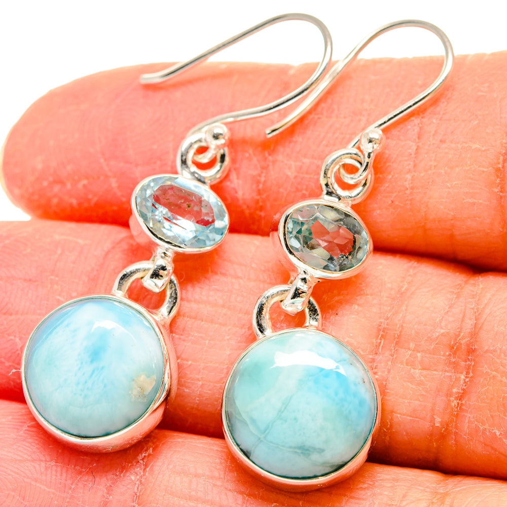 Larimar Earrings handcrafted by Anasilvercos - EARR423892