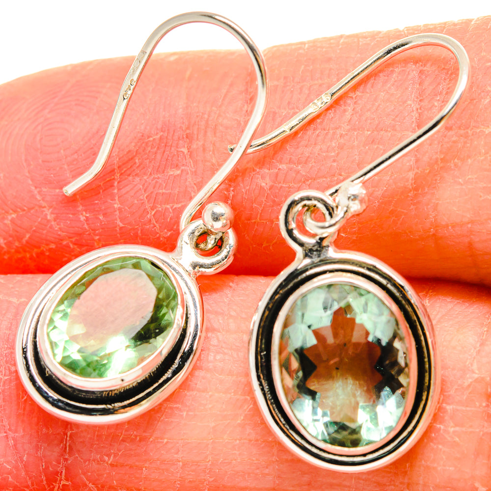 Green Fluorite Earrings handcrafted by Anasilvercos - EARR423897