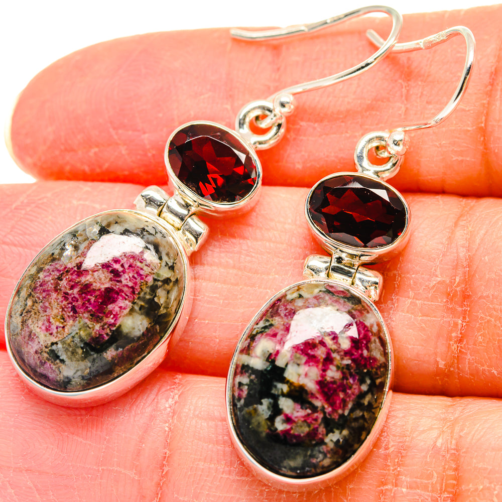 Russian Eudialyte Earrings handcrafted by Anasilvercos - EARR423900