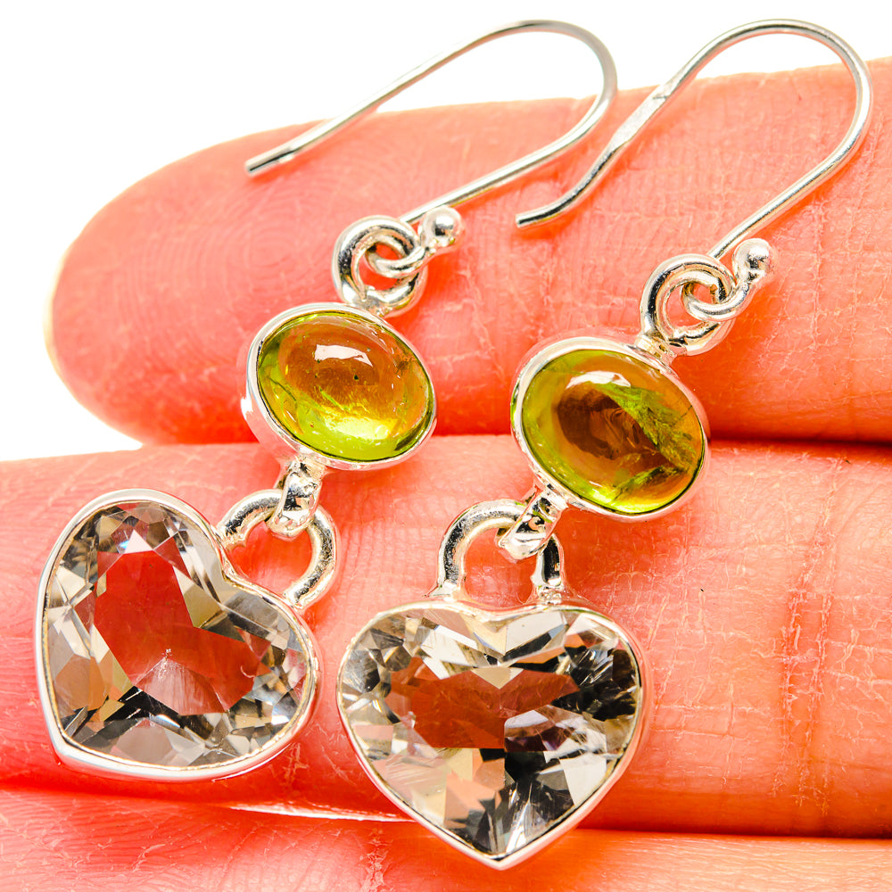 Green Amethyst Earrings handcrafted by Anasilvercos - EARR423901