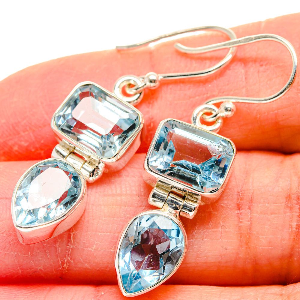 Blue Topaz Earrings handcrafted by Anasilvercos - EARR423922