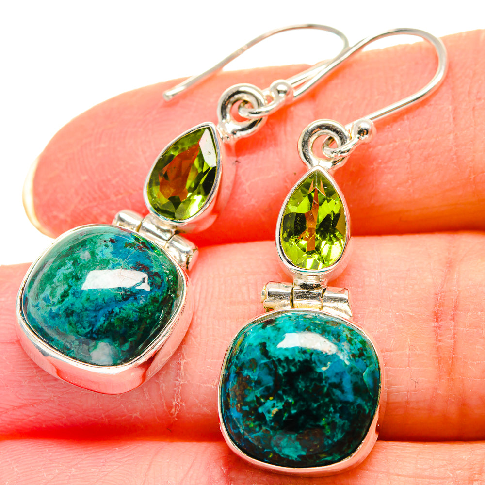 Tibetan Turquoise Earrings handcrafted by Anasilvercos - EARR423923