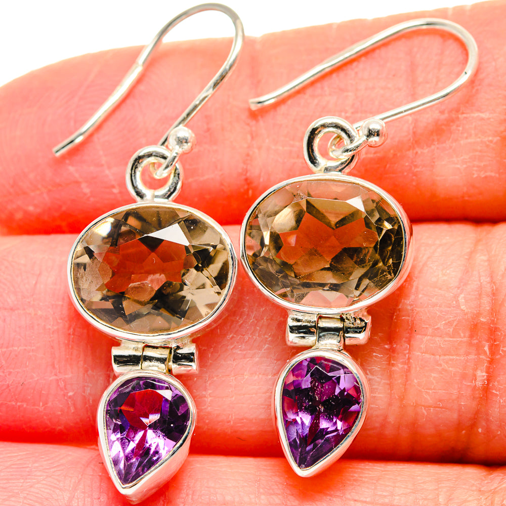 Smoky Quartz Earrings handcrafted by Anasilvercos - EARR423929
