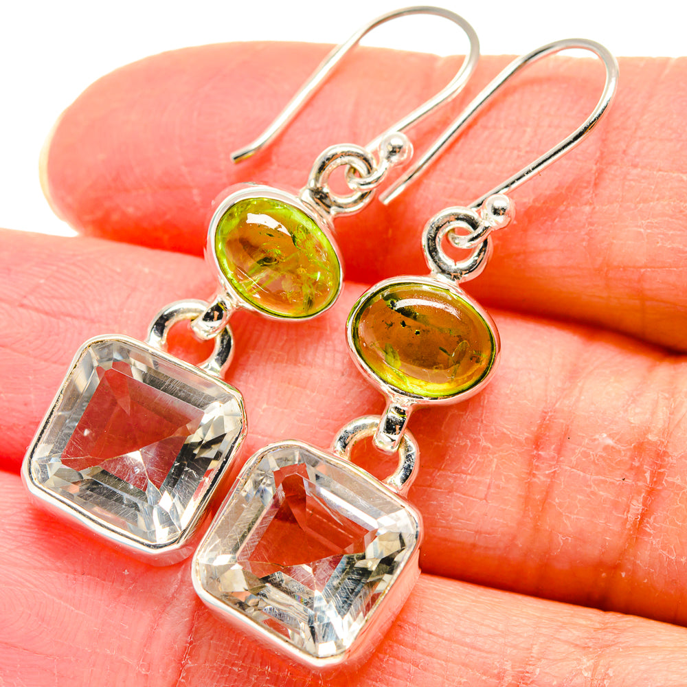 Green Amethyst Earrings handcrafted by Anasilvercos - EARR423933