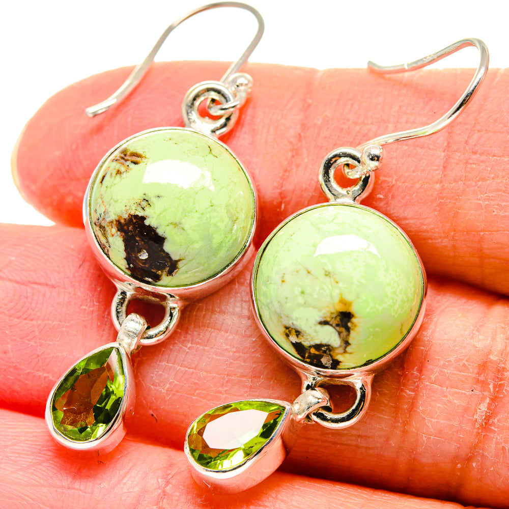 Lemon Chrysoprase Earrings handcrafted by Anasilvercos - EARR423934