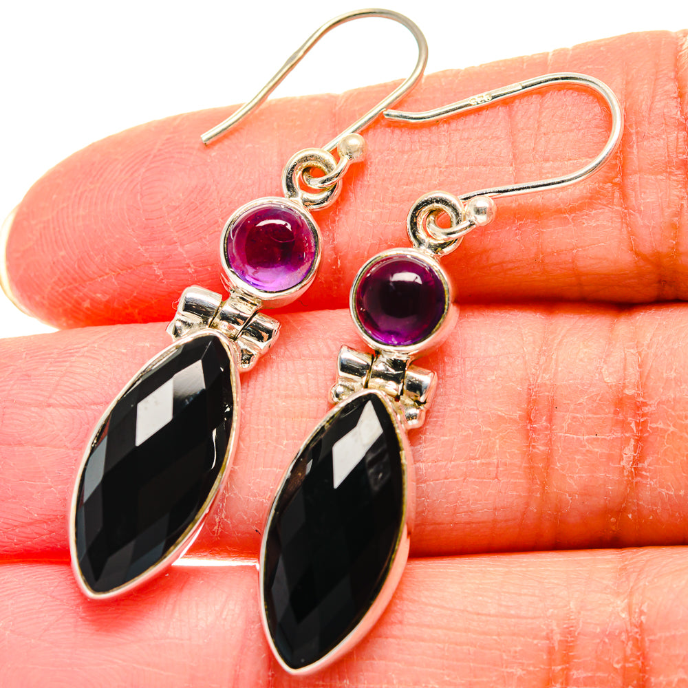 Black Onyx Earrings handcrafted by Anasilvercos - EARR423936