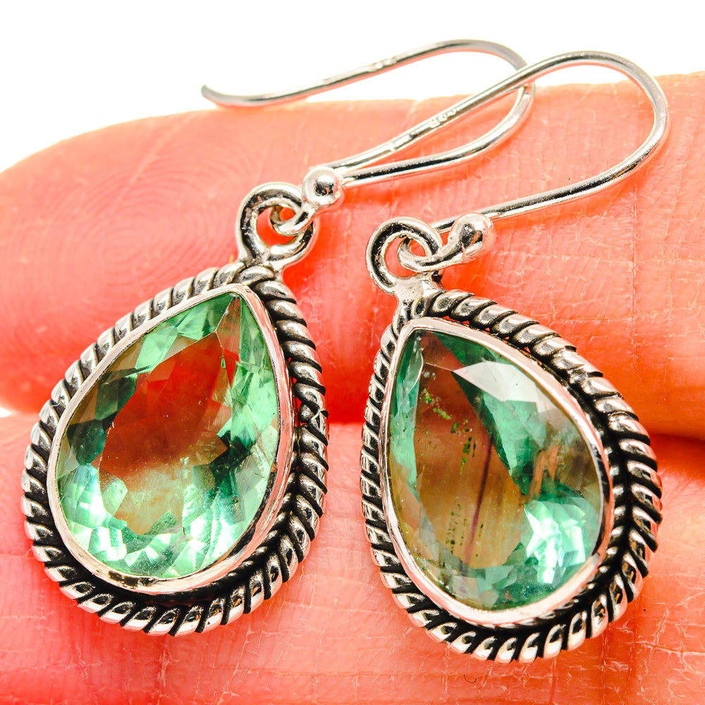 Green Fluorite Earrings handcrafted by Anasilvercos - EARR423940